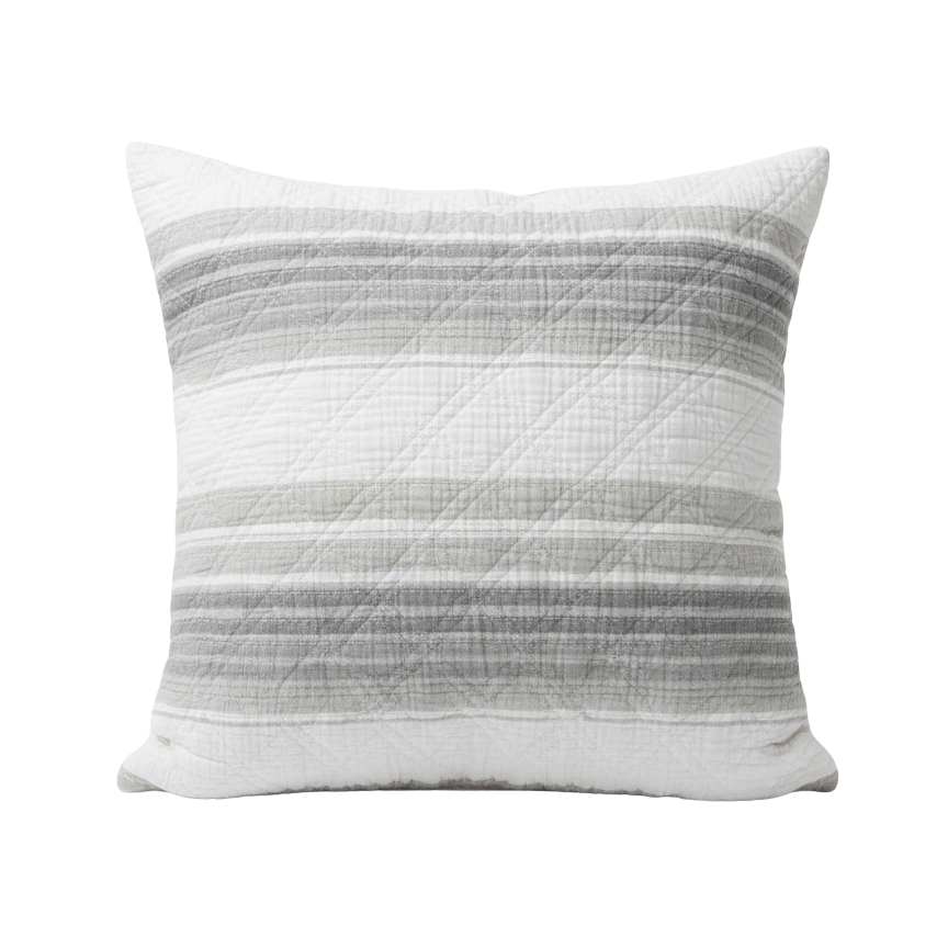 Flow Quilt Set — White & Grey