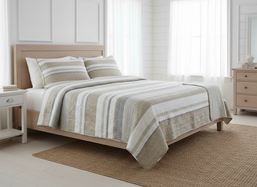 Harmonie Quilt Set — Taupe