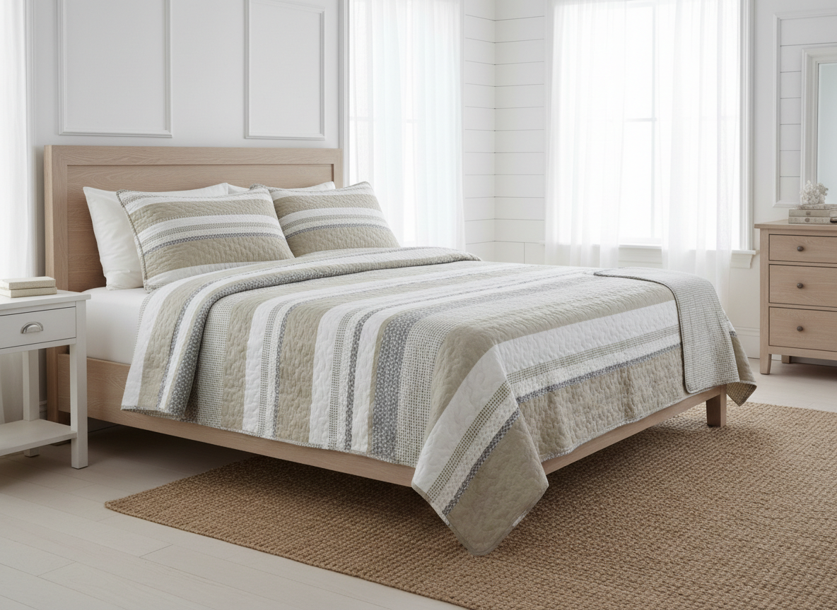 Harmonie Quilt Set — Taupe
