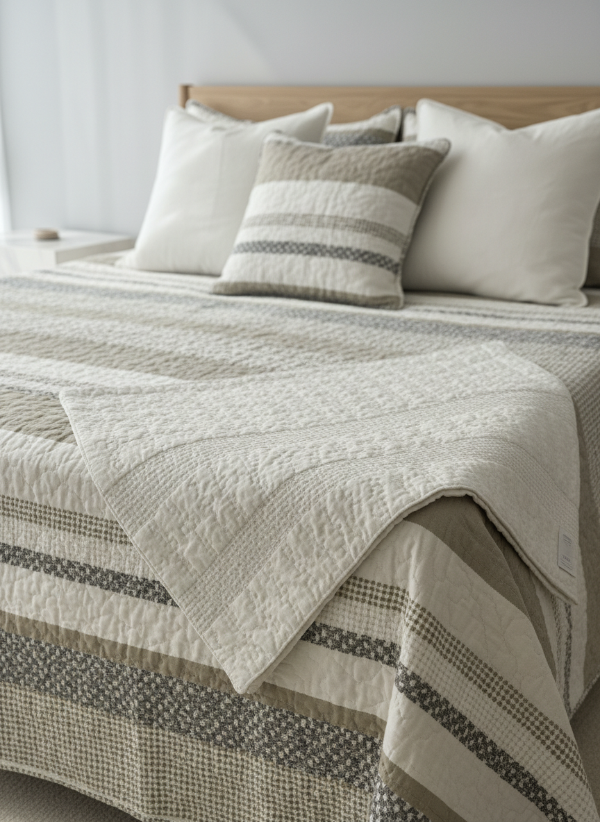 Harmonie Quilt Set — Taupe