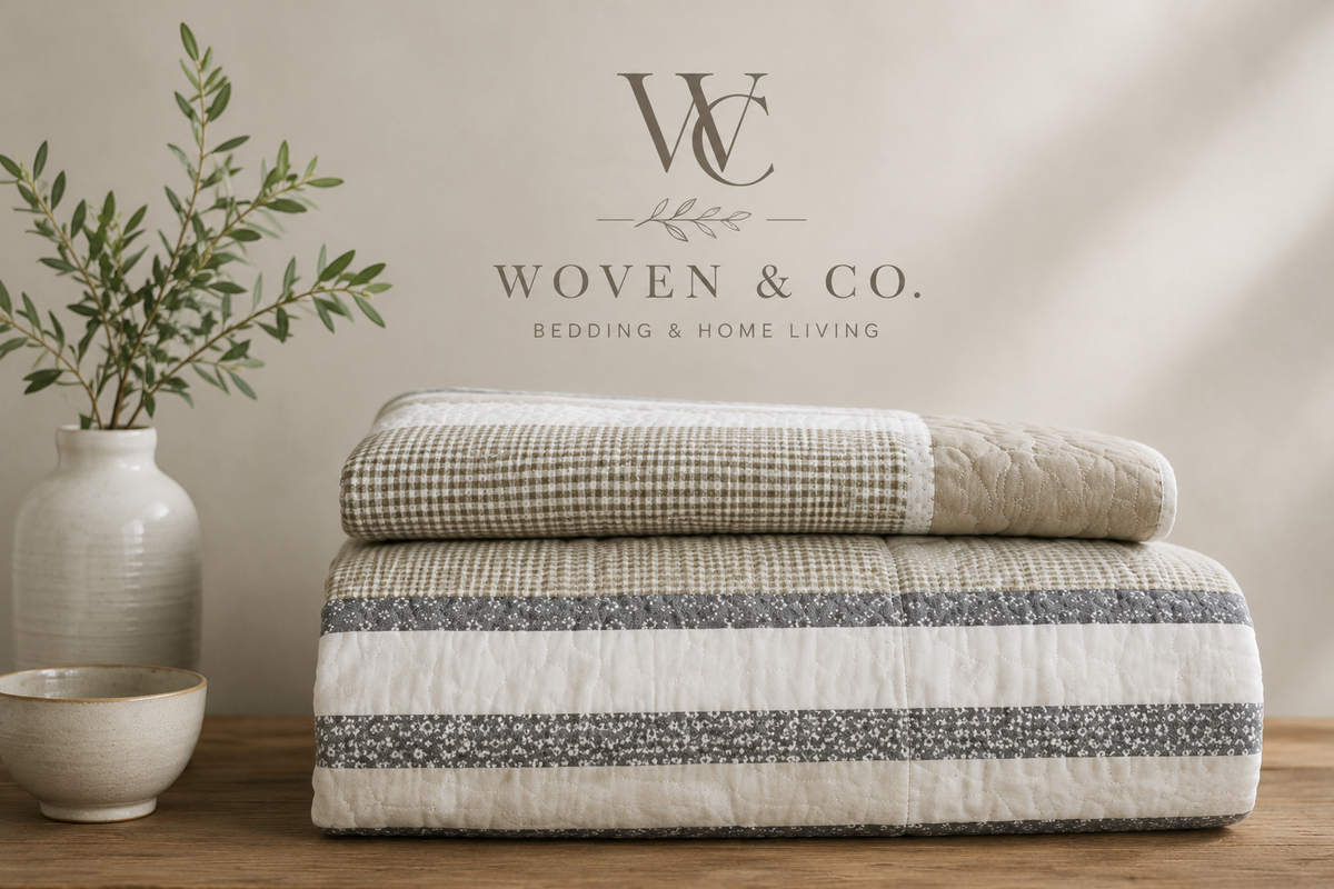 Harmonie Quilt Set — Taupe