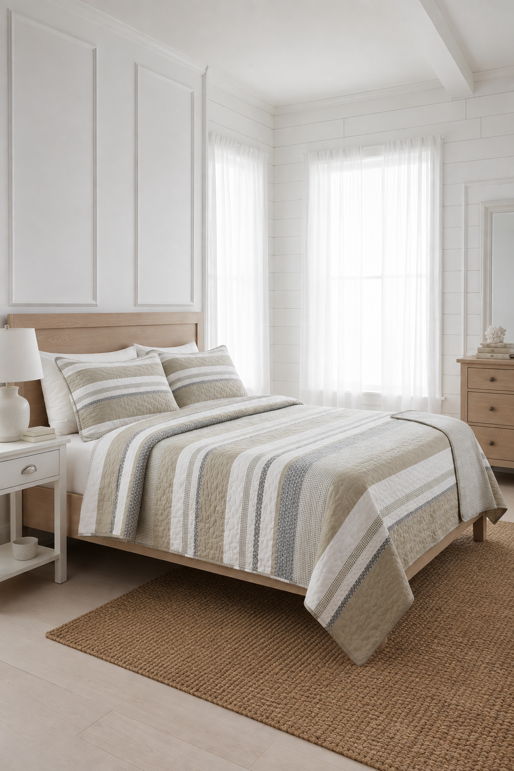 Harmonie Quilt Set — Taupe