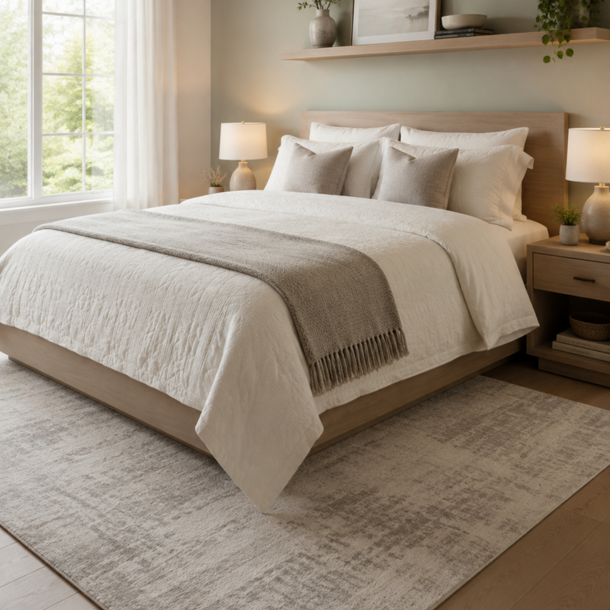 Haven Quilt Set — Cream White