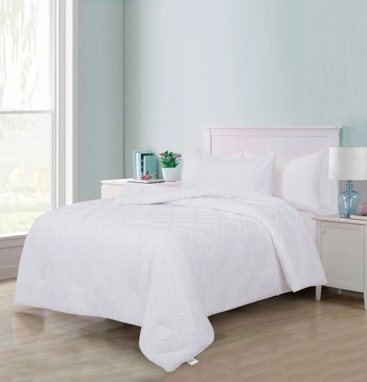 Kate comforter styled with matching shams