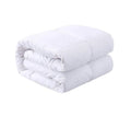 Fibre duvet insert on a bed