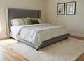Jacob quilted microfibre duvet cover set on a made bed