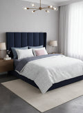Jazlin quilted microfibre duvet cover set on a made bed