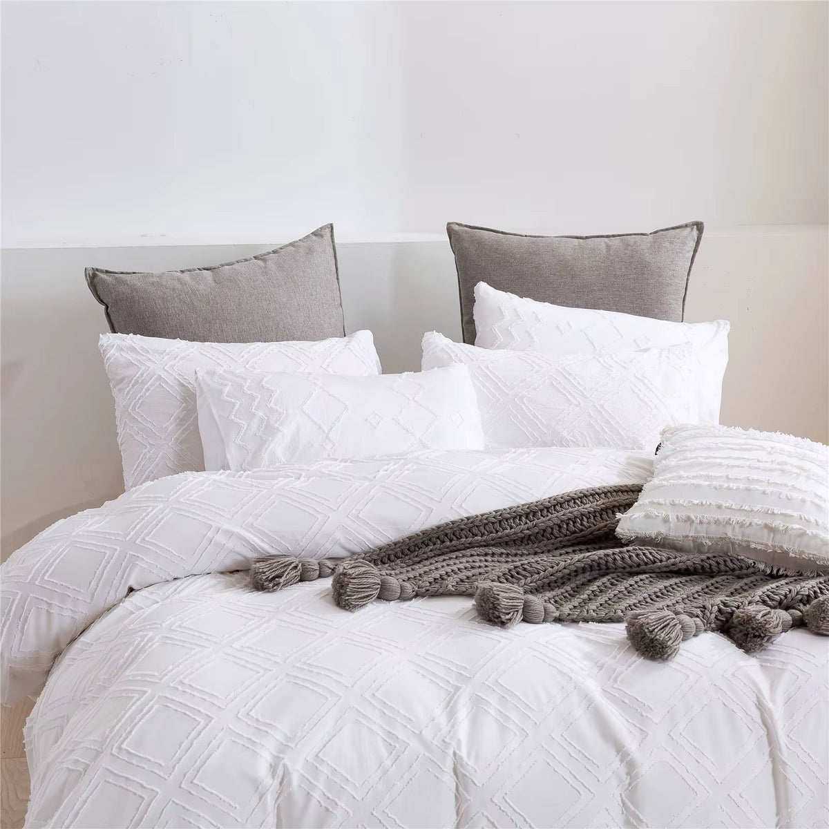 Kate duvet cover styled with matching shams