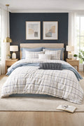 James duvet cover set on a made bed