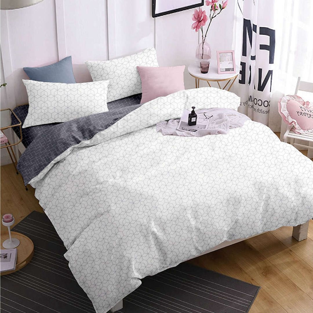 Jazlin duvet cover styled with matching shams
