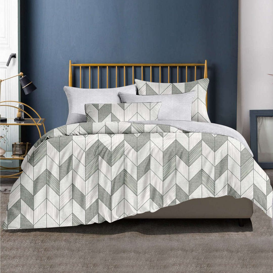 Duke duvet cover styled with matching shams