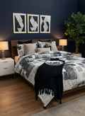 Zao quilted microfibre duvet cover set on a made bed