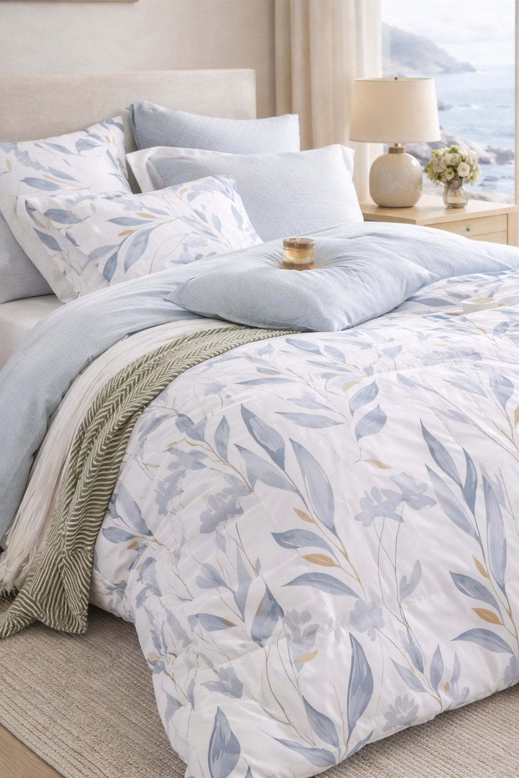 Kayla duvet cover styled with matching shams