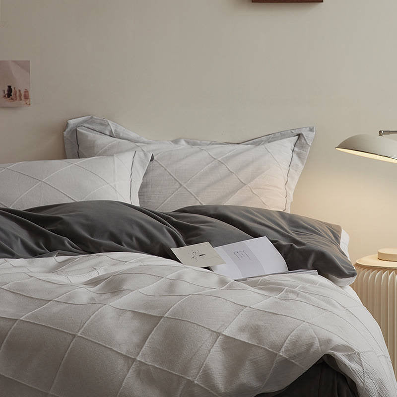Angie duvet cover styled with matching shams
