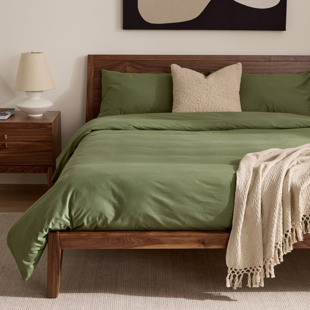 Nature duvet cover set in Sage
