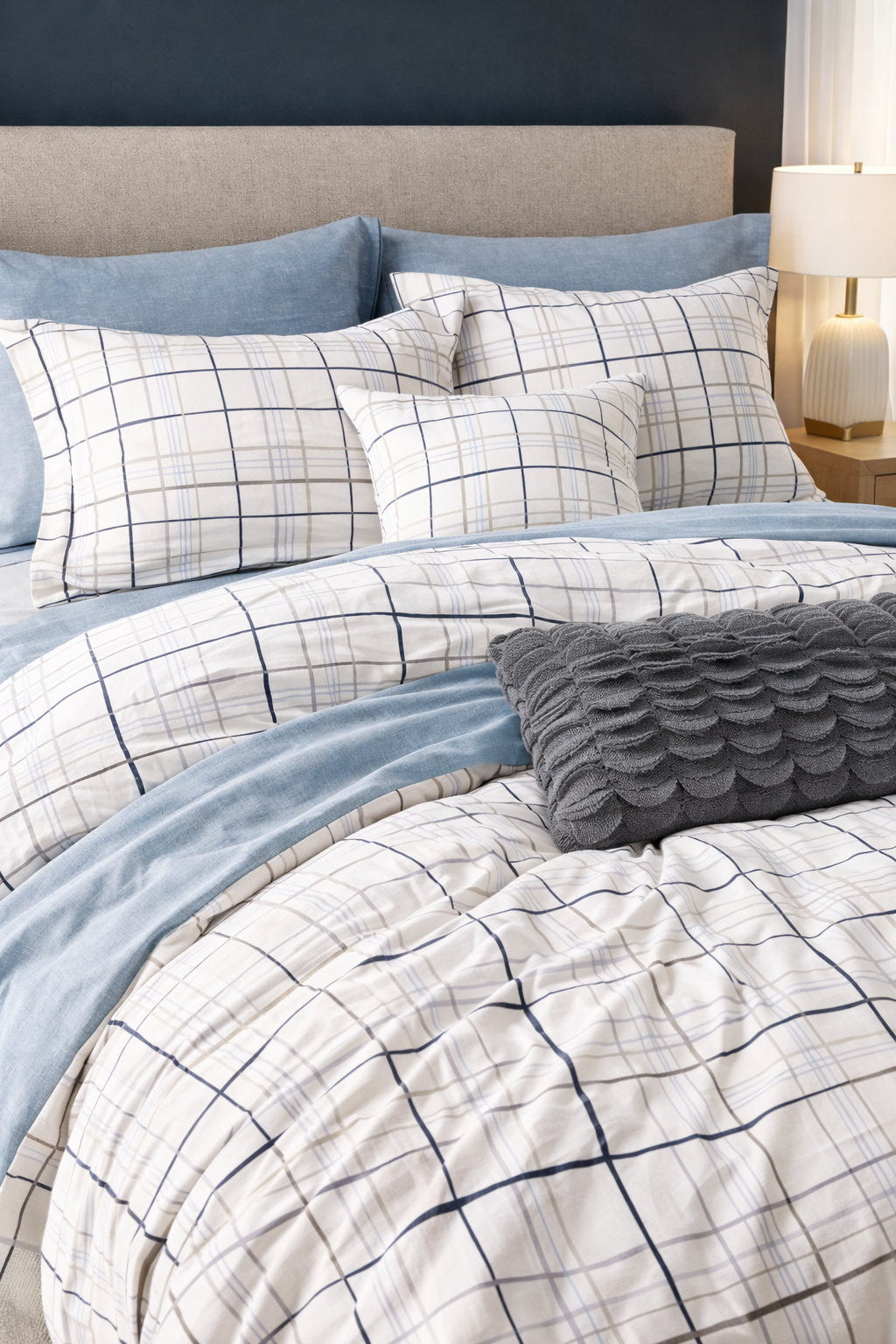 James duvet cover styled with matching shams