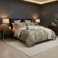 Megan duvet cover set on a made bed
