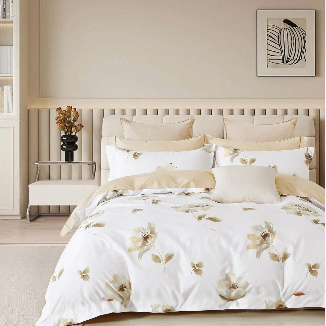 Kendall duvet cover set on a made bed