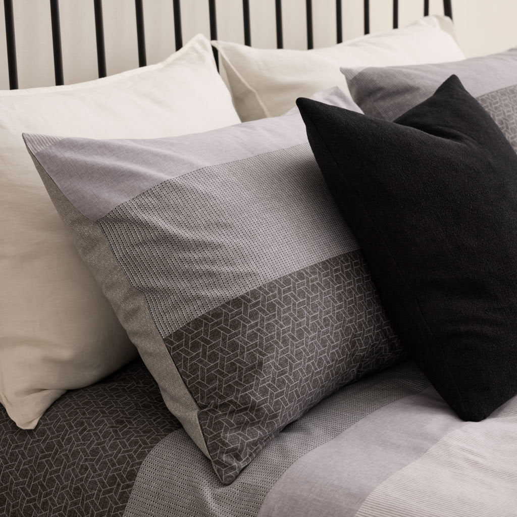 Brooks duvet cover styled with matching shams
