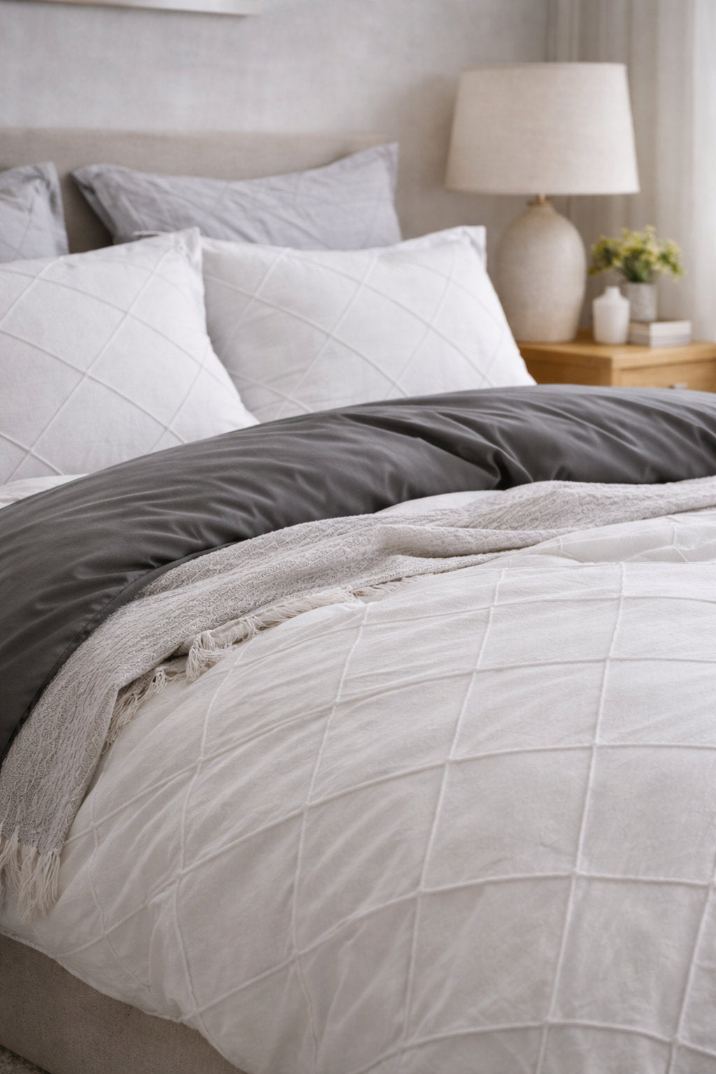 Close-up of the Angie textured cotton weave
