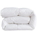 Microgel duvet insert on a bed