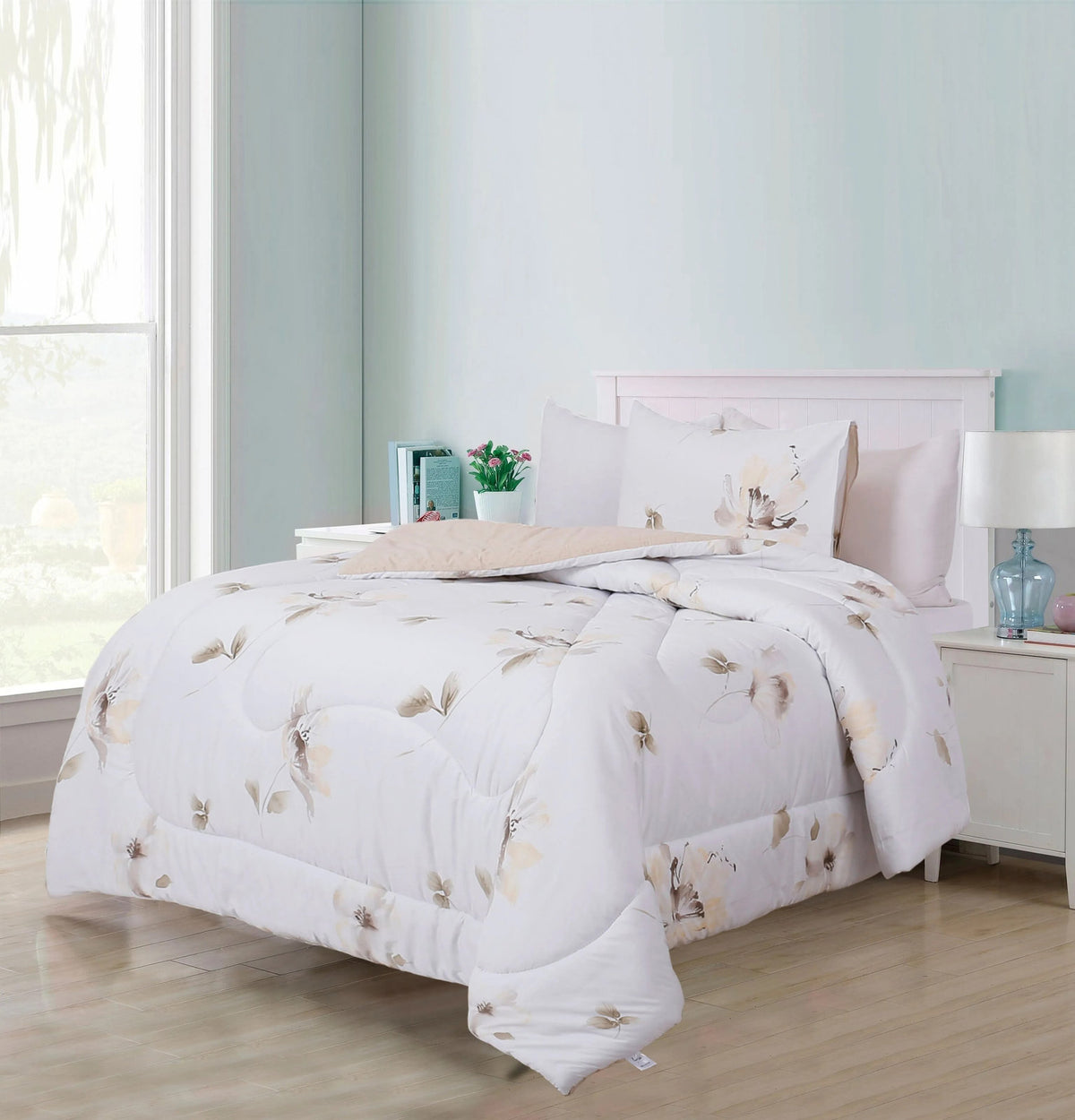Kendall comforter styled with matching shams