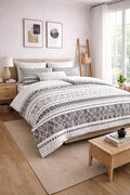 Macy quilted microfibre duvet cover set on a made bed